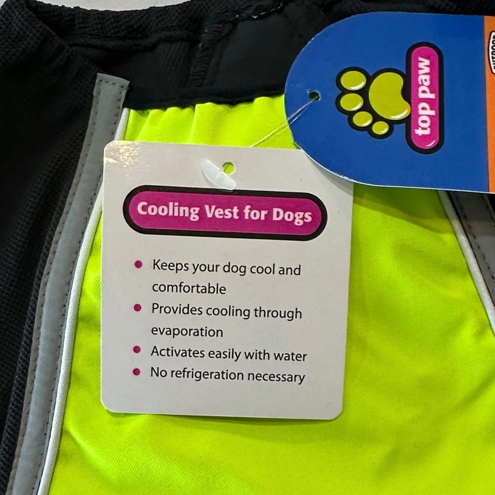 Cooling Dog Vest - High-Visibility Yellow and Black